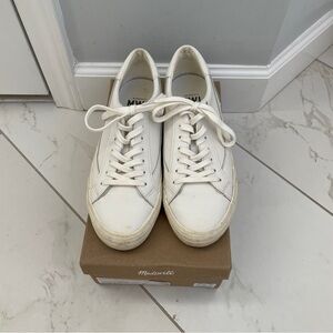 Madewell White Sneakers, size 9